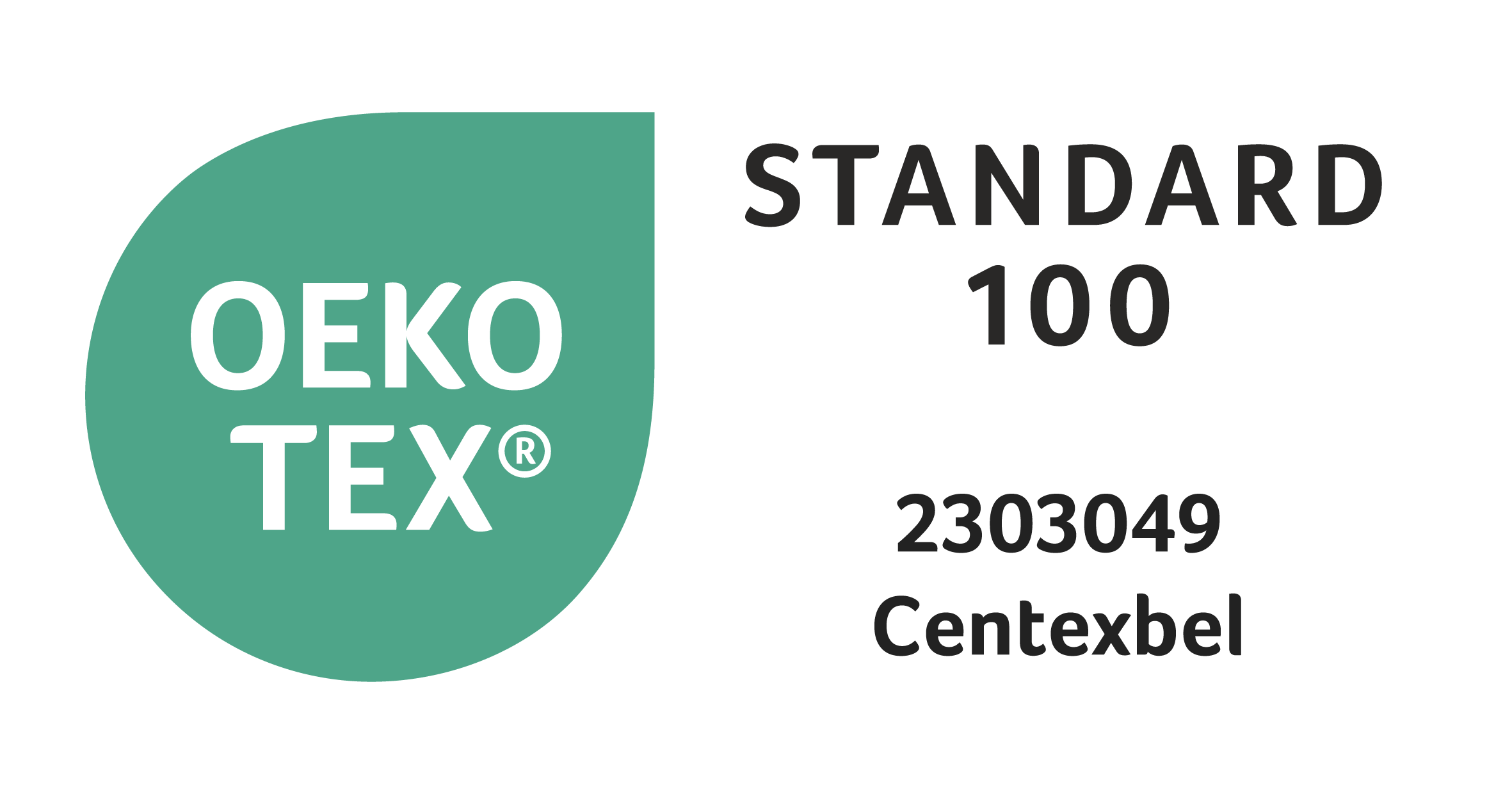 Tested for harmful substances according to Oeko-Tex® Standard 100 (2303049/Centexbel)